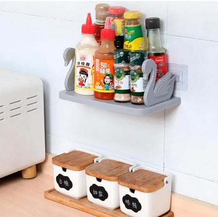 Swan Floating Shelf, Kitchen And Bathroom Storage Shelf, Multifunctional Storage Rack, Household Kitchen Bathroom Organizer Shelf, Wall Hanging Seasoning Storage Shelf, Wall Mounted Storage Organizer, Multipurpose Floating Shelf Swan Floating Shelf, Kitchen And Bathroom Storage Shelf, Multifunctional Storage Rack, Household Kitchen Bathroom Organizer Shelf, Wall Hanging Seasoning Storage Shelf, Wall Mounted Storage Organizer, Multipurpose Floating Shelf